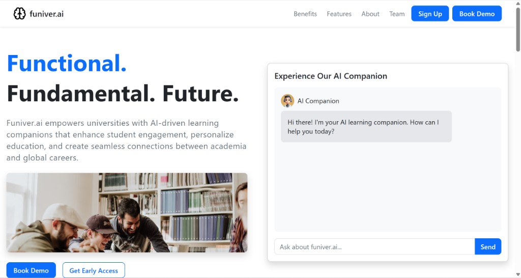 funiver.ai marketing site